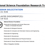 National Science Foundation Research Traineeship (NRT) Program