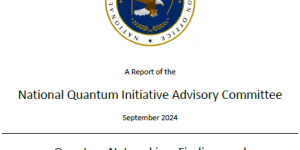 Cover page of the NQIAC report on quantum networking.